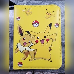 Pikachu & Eevee 4 Slot Zip Pokemon Binder